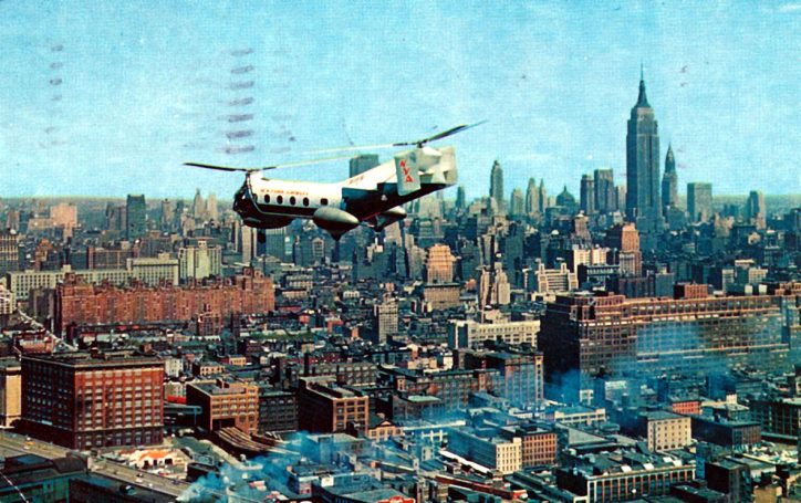 Abb. 33 | Airportshuttle über New York Midtown (Postkarte, 1961)