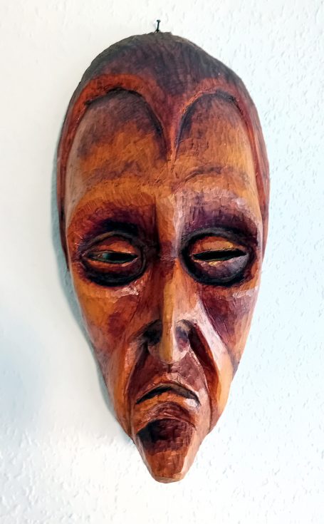 Abb. 5 | Heinz Hirthe: Rollenporträt Martin Hirthe als "Mephistopheles" (Holz, um 1953). Privatsammlung